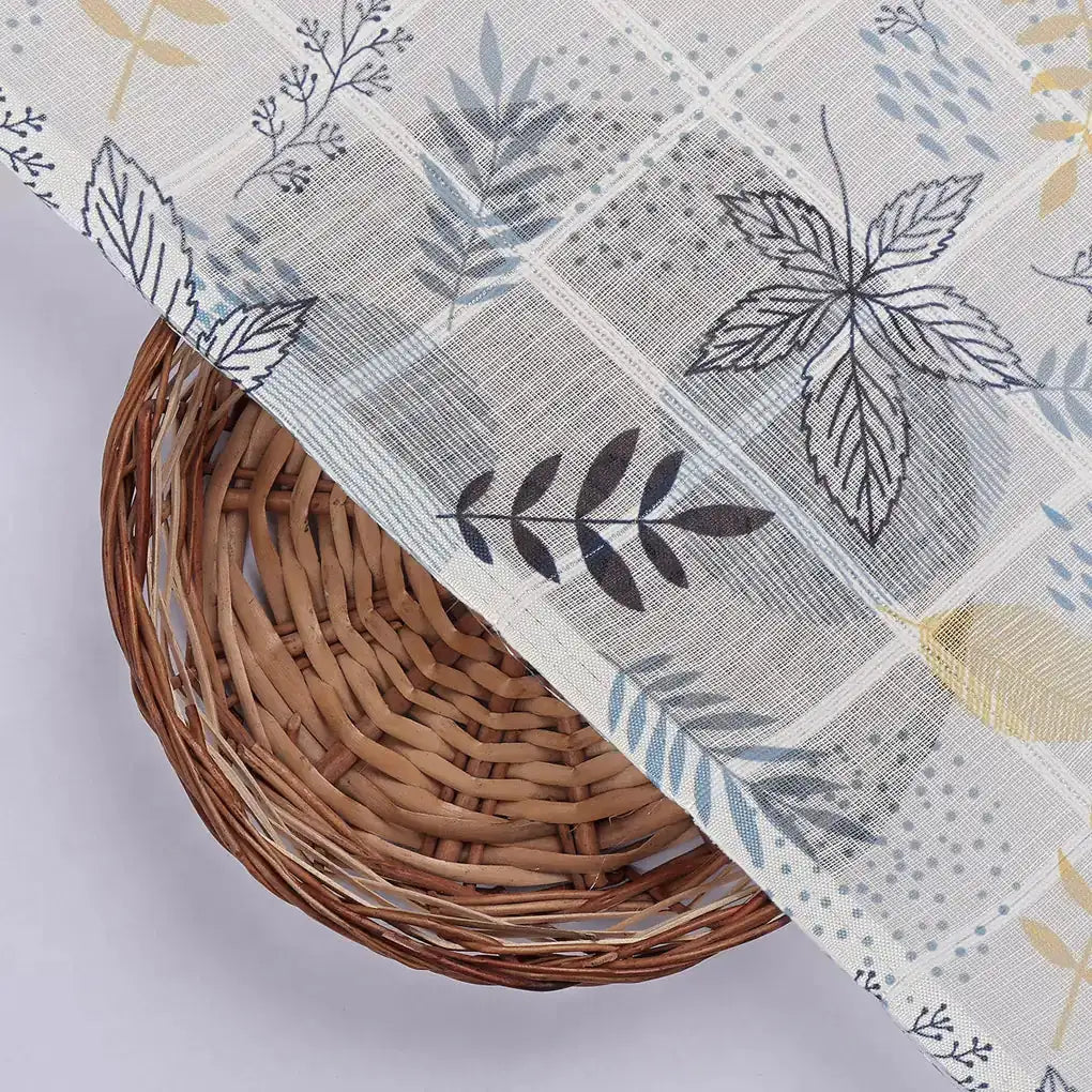 Stunning Linen Fabric Adorned with Vibrant Feathers and Leaves – 0l2a0939copy