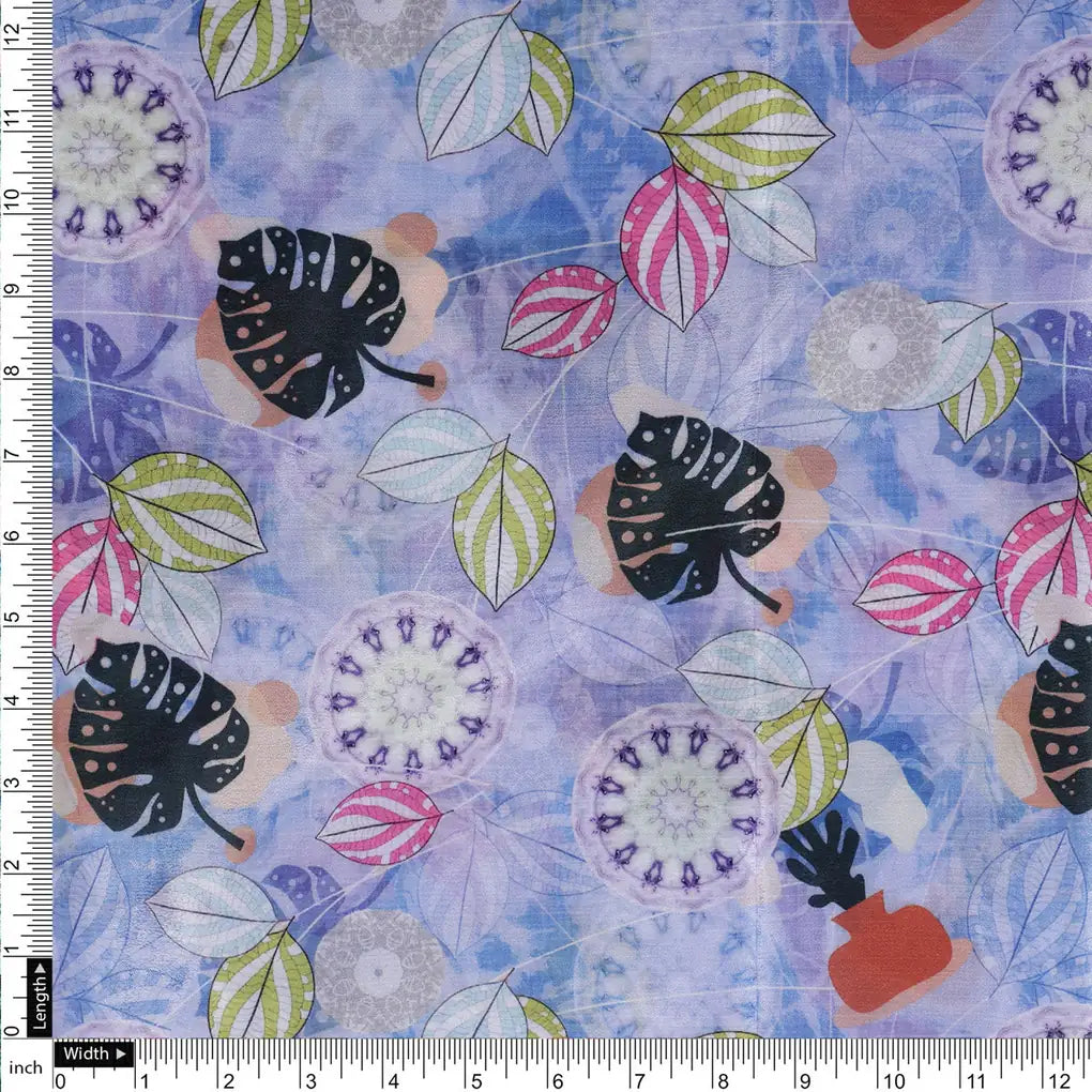 Lavender Tropical & Mandala Print Chinon Fabric – 0l2a0956 copy