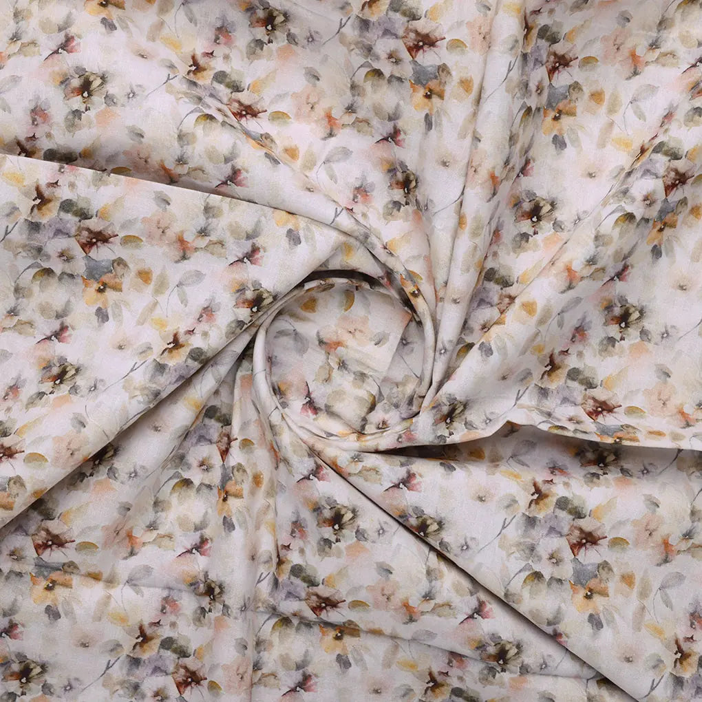 Vintage Pattern Of Chintz And Leaves Digital Printed Fabric - Cotton – 0l2a7270copy