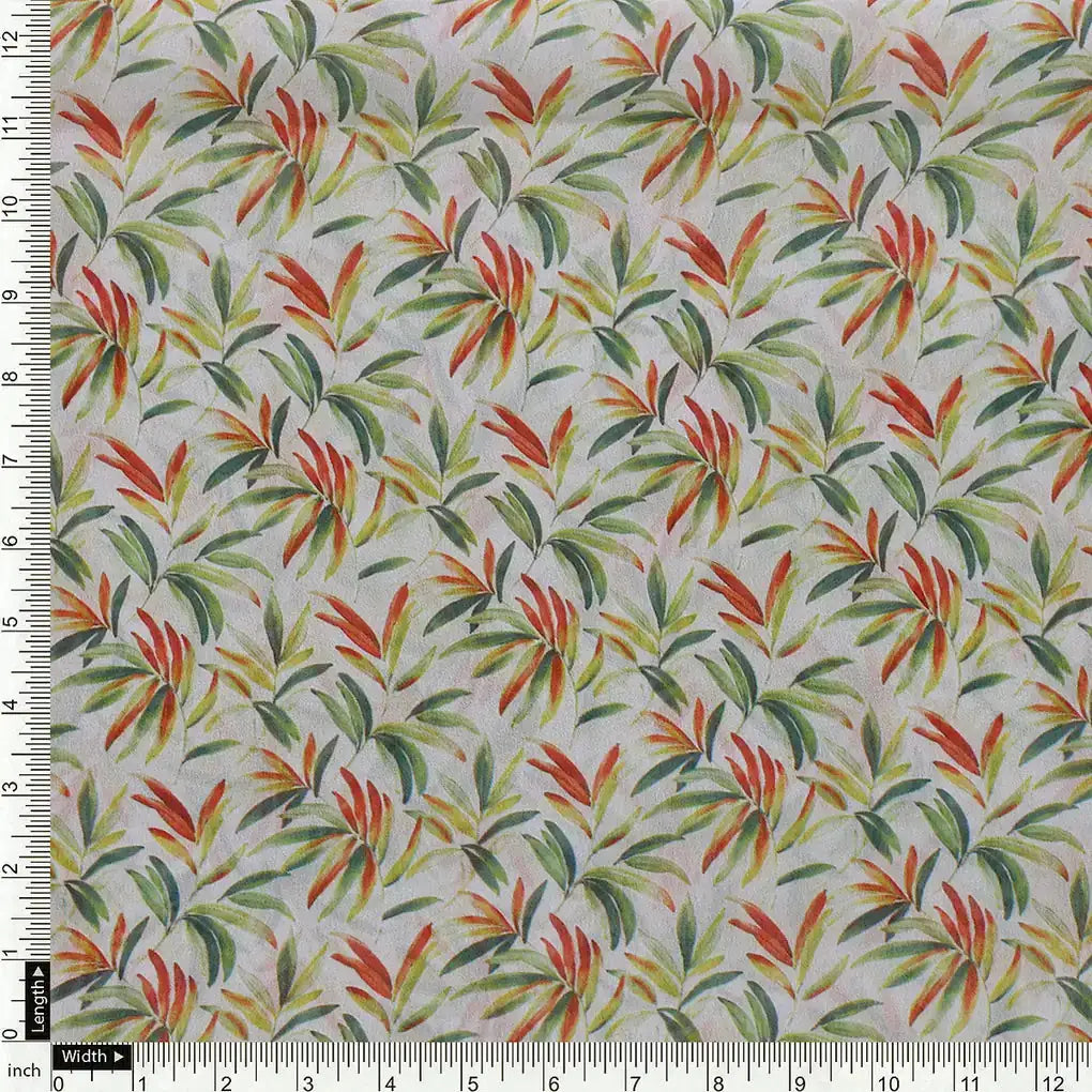 Hand Painted Leaves Allover Digital Printed Fabric  - Weightless – 0l2a7281copy