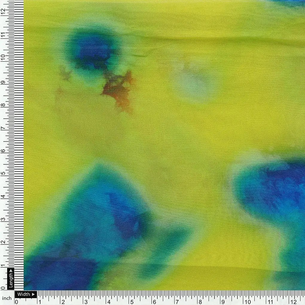 Watercolour Southern Platyfish Colour Digital Printed Fabric - Pure Georgette – 0l2a7286