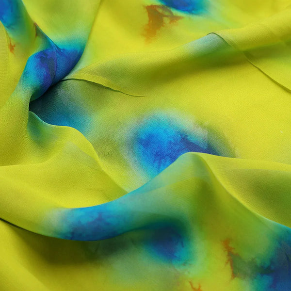 Watercolour Southern Platyfish Colour Digital Printed Fabric - Pure Georgette – 0l2a7288
