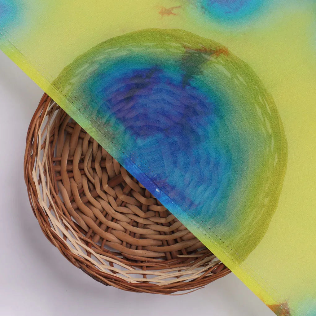 Watercolour Southern Platyfish Colour Digital Printed Fabric - Pure Georgette – 0l2a7289