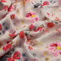 Beautifull Red And Pink Camellia Rose Of Branch Digital Printed Fabric - Pure Georgette – 0l2a7298copy
