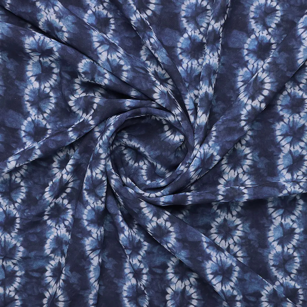 Shiny Watercolour Art With White Circle Digital Printed Fabric - Weightless – 0l2a7302copy