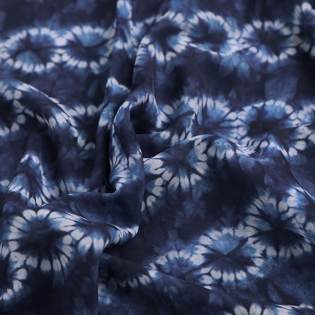 Shiny Watercolour Art With White Circle Digital Printed Fabric - Weightless – 0l2a7304copy