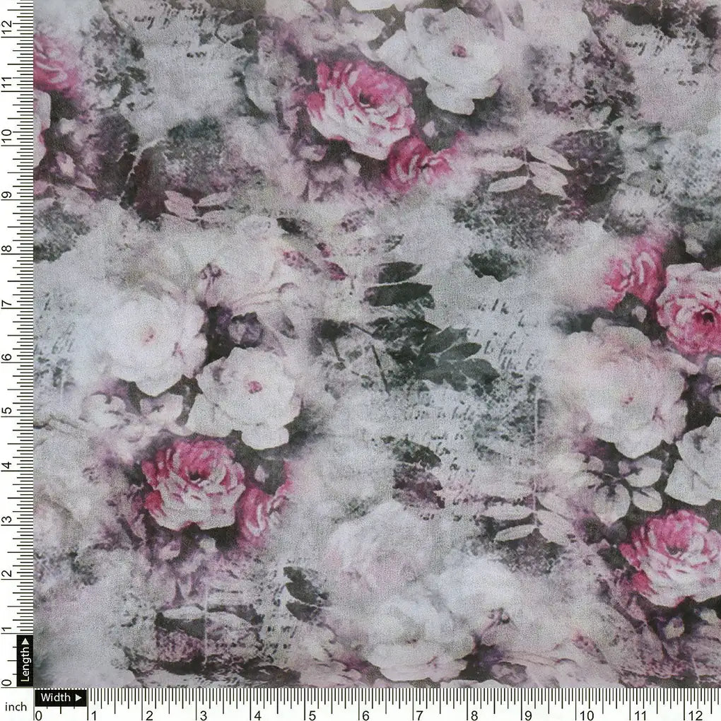 Vintage Floral Art Collection Digital Printed Fabric - Weightless – 0l2a7327copy