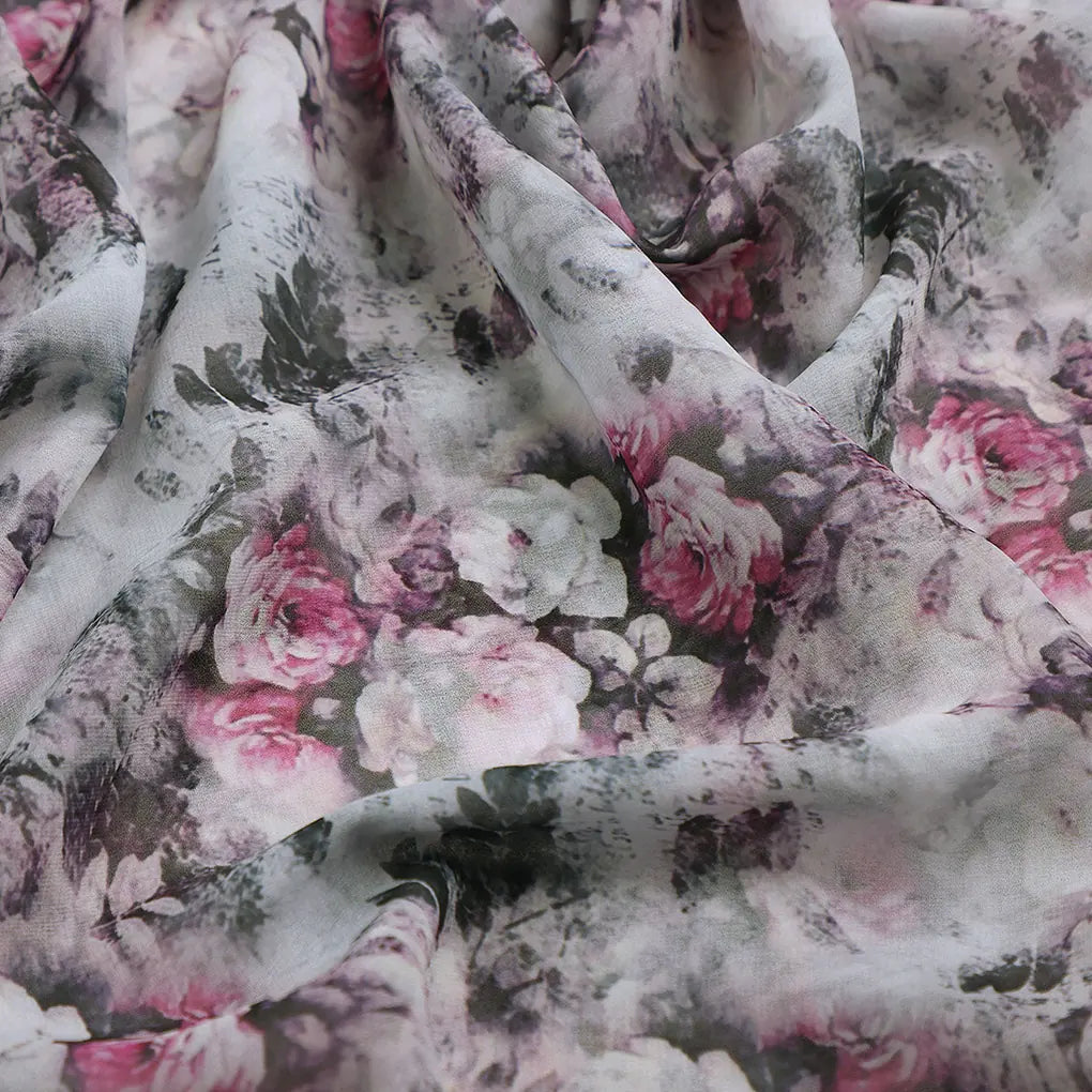 Vintage Floral Art Collection Digital Printed Fabric - Weightless – 0l2a7329copy