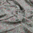 Tiny Western Leaves With Flower Digital Printed Fabric - Pure Georgette – 0l2a7360copy