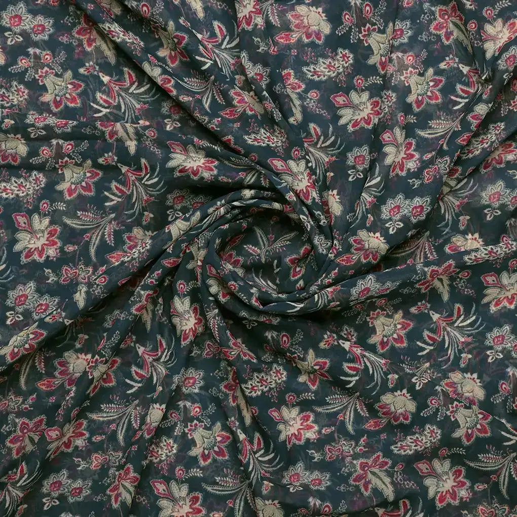 Decorative Jacobean Bluish Digital Printed Fabric - Weightless – 0l2a7364copy2