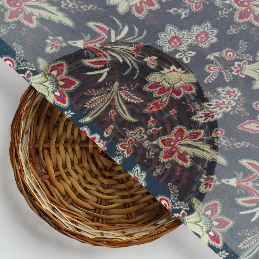 Decorative Jacobean Bluish Digital Printed Fabric - Weightless – 0l2a7366copy