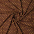 Tiny Lily Dark Brown Colour Background Digital Printed Fabric - Weightless – 0l2a7374copy