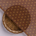 Tiny Lily Dark Brown Colour Background Digital Printed Fabric - Weightless – 0l2a7376copy