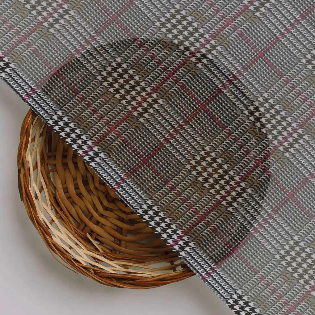 Tiny Strips Glen Checks Digital Printed Fabric - Weightless – 0l2a7382copy