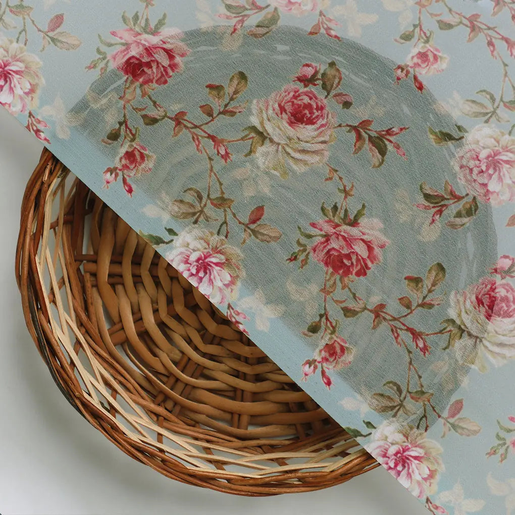 Teal Flower Weightless Printed Fabric – 0l2a7402copy