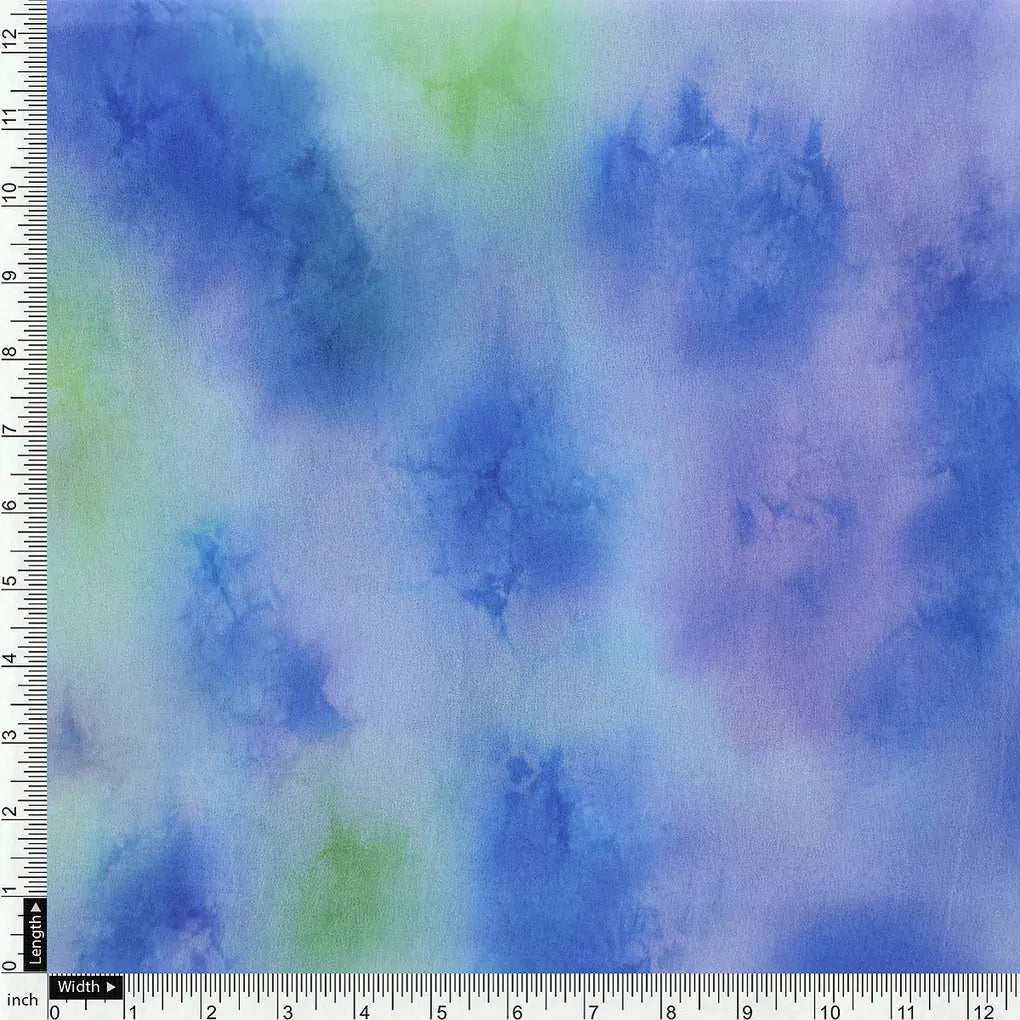 Classic Spotted Blue & Green Digital Printed Fabric - Weightless – 0l2a7409copy