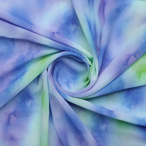 Classic Spotted Blue & Green Digital Printed Fabric - Weightless – 0l2a7410copy - alternate view
