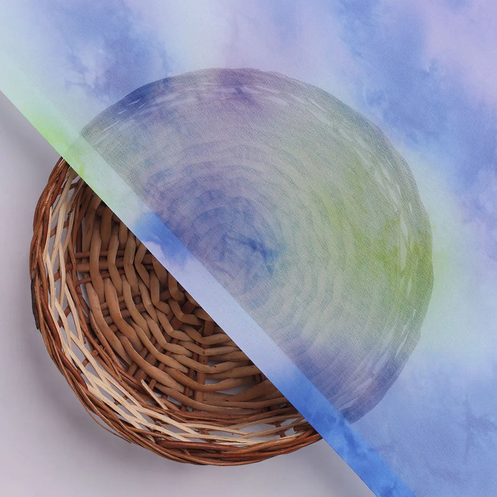 Classic Spotted Blue & Green Digital Printed Fabric - Weightless – 0l2a7412copy