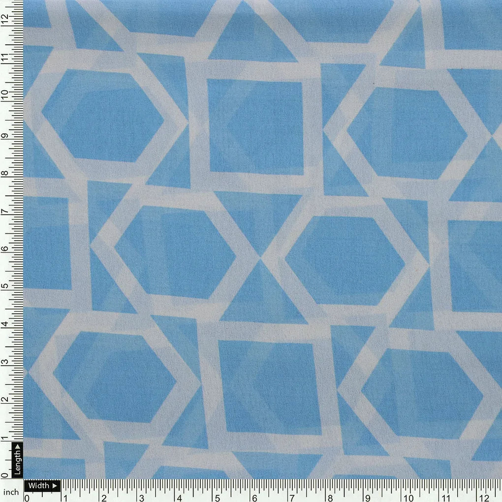 Harlequin Square And Hexagon Digital Printed Fabric - Weightless – 0l2a7414