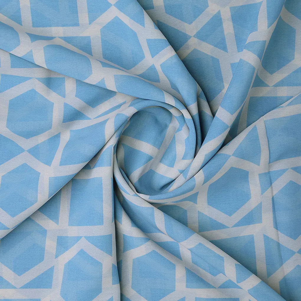 Harlequin Square And Hexagon Digital Printed Fabric - Weightless – 0l2a7415