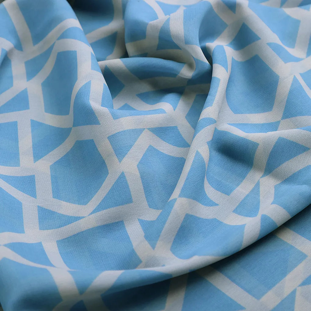 Harlequin Square And Hexagon Digital Printed Fabric - Weightless – 0l2a7416