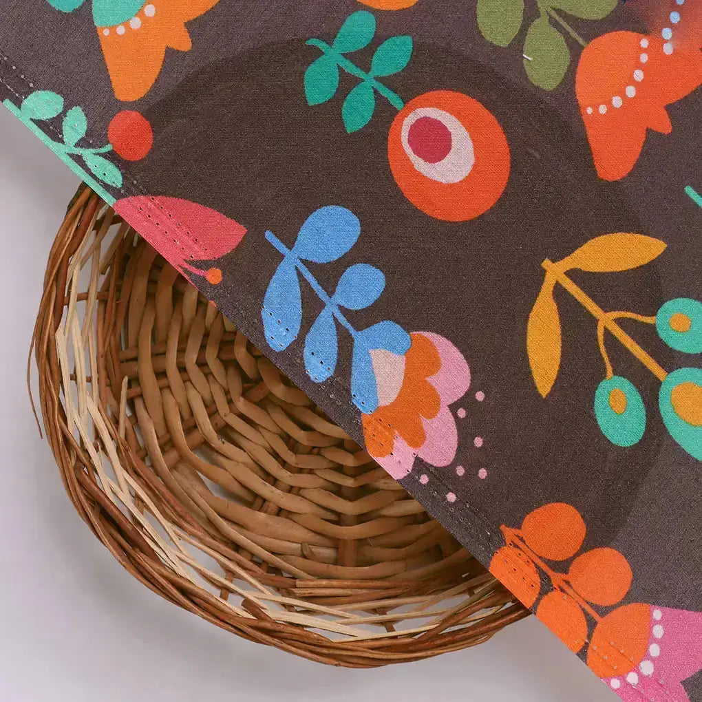 Sketchy Flowers Pattern Digital Printed Fabric - Pure Cotton – 0l2a7572copy