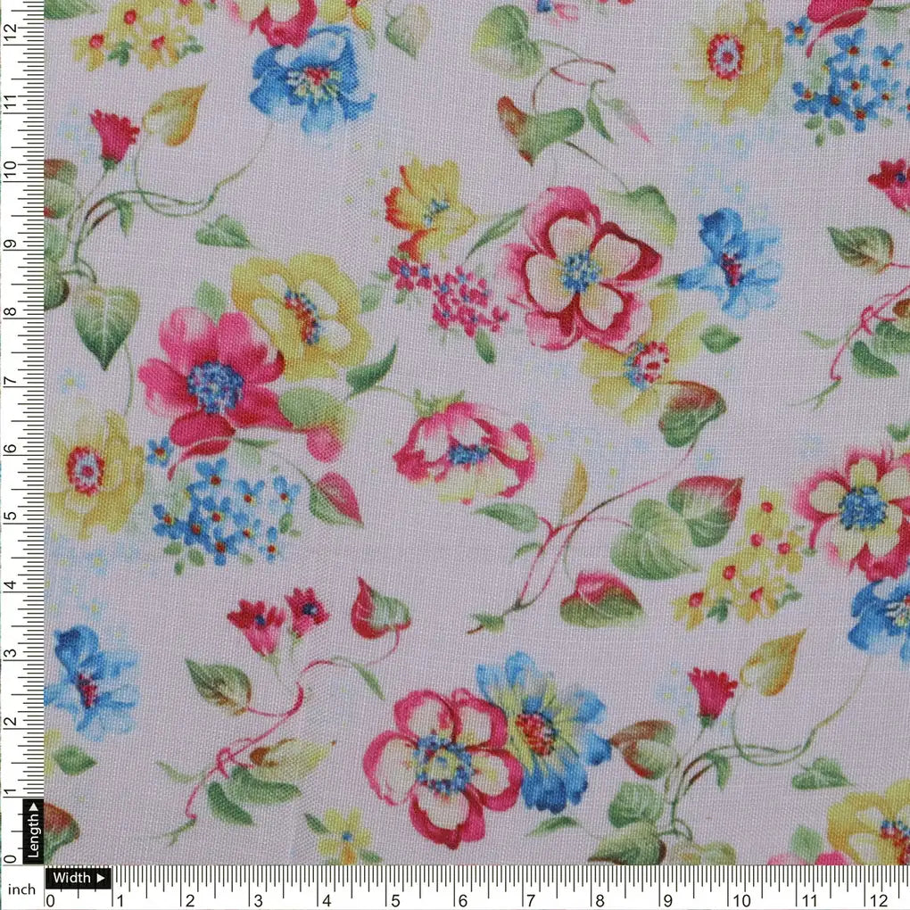 Linen Fabric with Pink, Blue and Yellow Floral Print – 0l2a8208copy