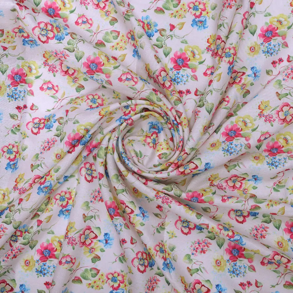 Linen Fabric with Pink, Blue and Yellow Floral Print – 0l2a8214copy