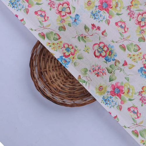 Linen Fabric with Pink, Blue and Yellow Floral Print – 0l2a8216copy