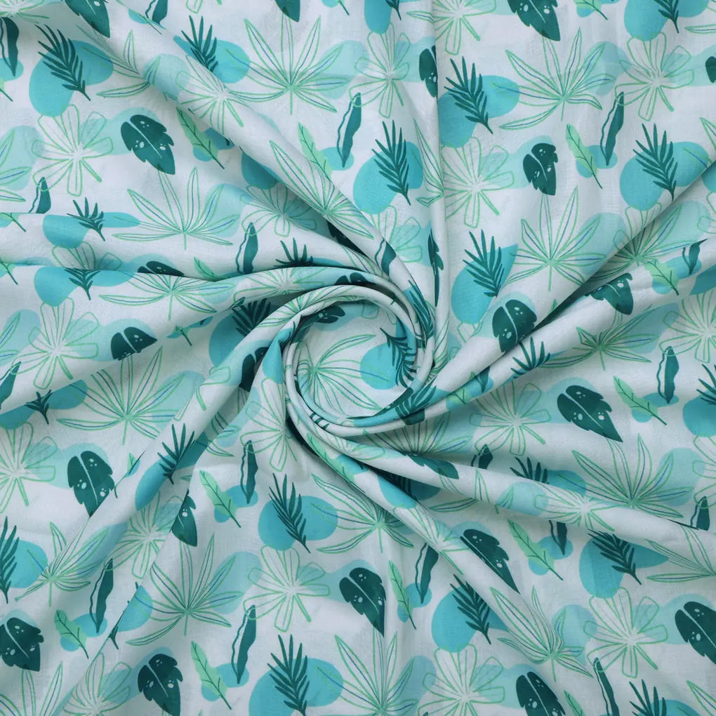 Linen Blend Fabric with Abstract Leaf Print – 0l2a8219copy