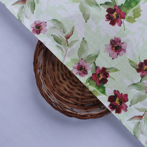 Linen Fabric with Pink and Purple Floral Print – 0l2a8231copy