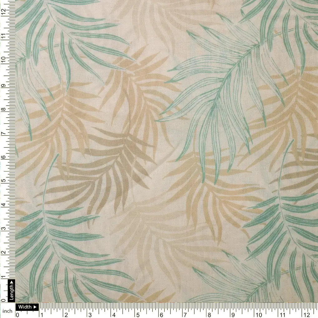 Tropical Leaves Printed Linen Fabric – 0l2a8254copy