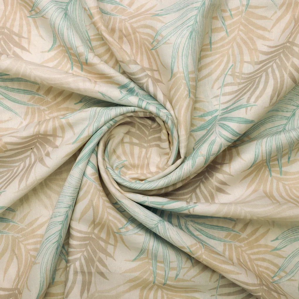 Tropical Leaves Printed Linen Fabric – 0l2a8255copy
