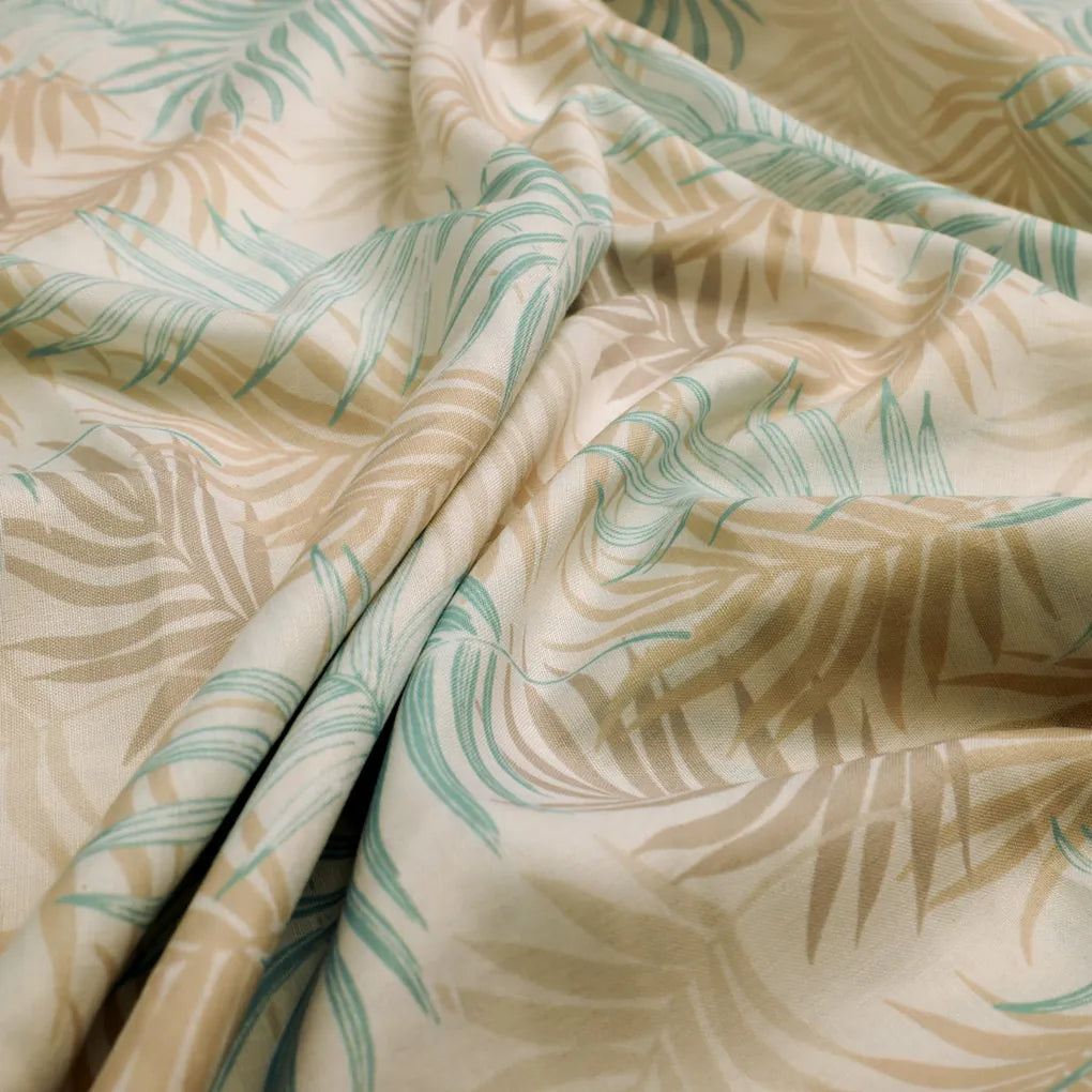 Tropical Leaves Printed Linen Fabric – 0l2a8256copy