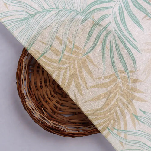 Tropical Leaves Printed Linen Fabric – 0l2a8257copy