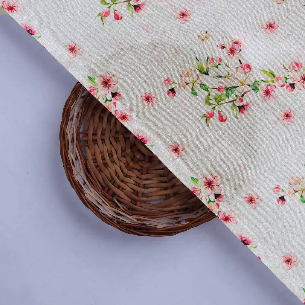 Pink Floral Printed Linen Fabric – 0l2a8282copy