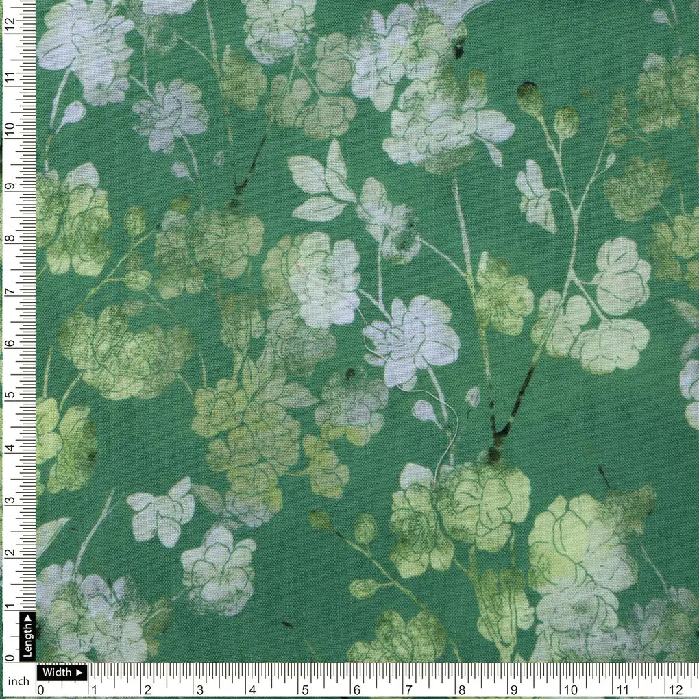 Green Floral Printed Linen Fabric – 0l2a8294copy