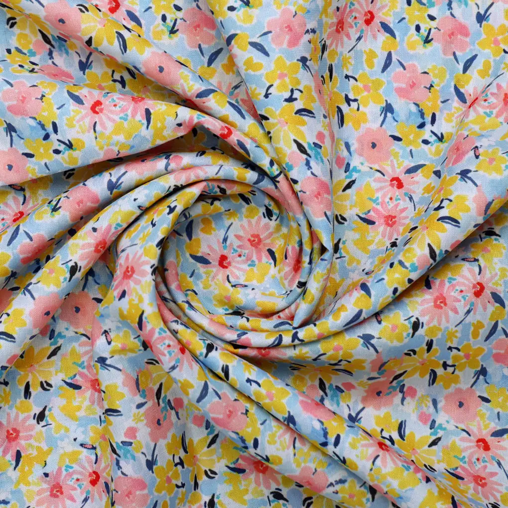 Linen Fabric with Pink, Yellow and Blue Floral Print – 0l2a8325copy