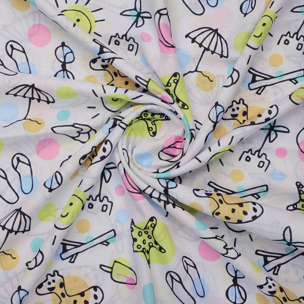 Linen Fabric with Fun Summer Beach Themed Print – 0l2a8335copy