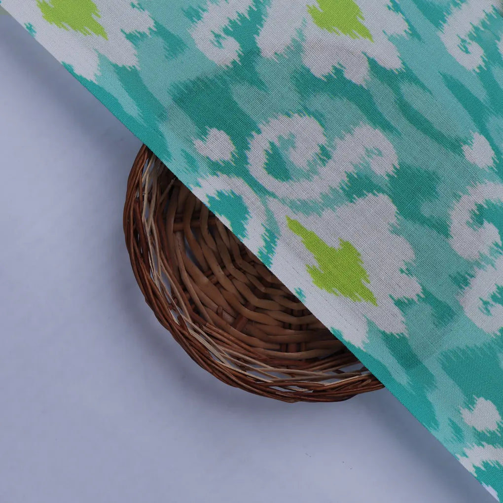 Green and Blue Ikat Print Linen Fabric – 0l2a8344copy