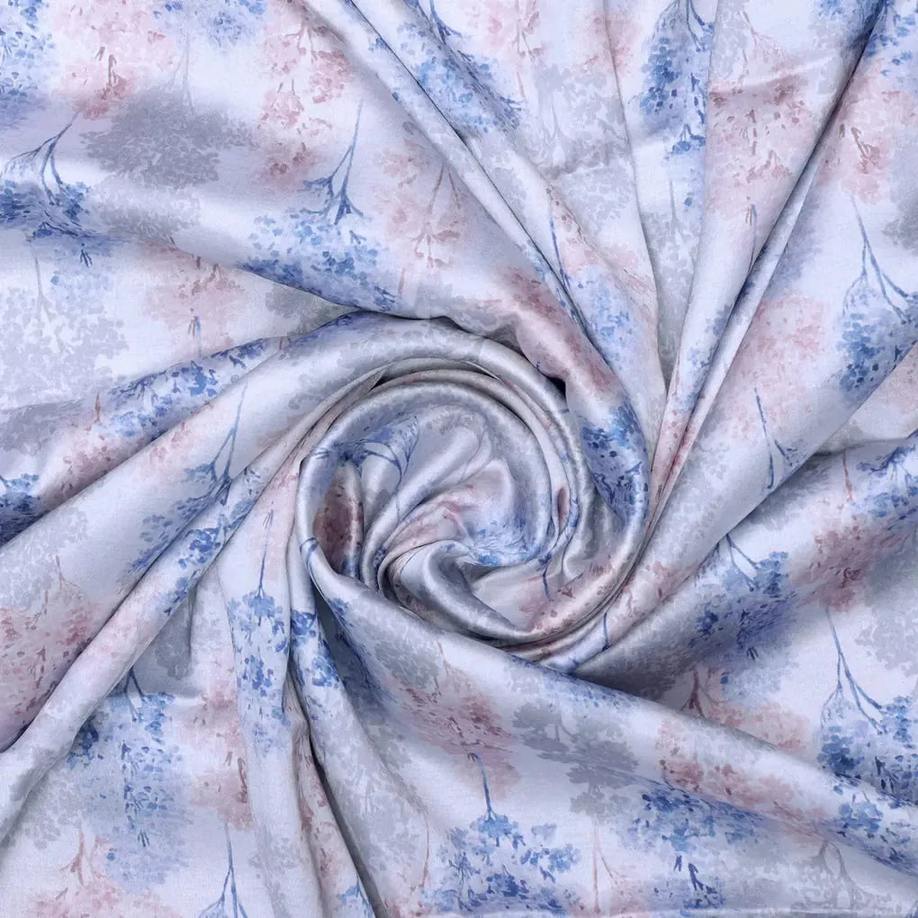 Blue and Pink Trees on White Satin Fabric – 0l2a8380copy