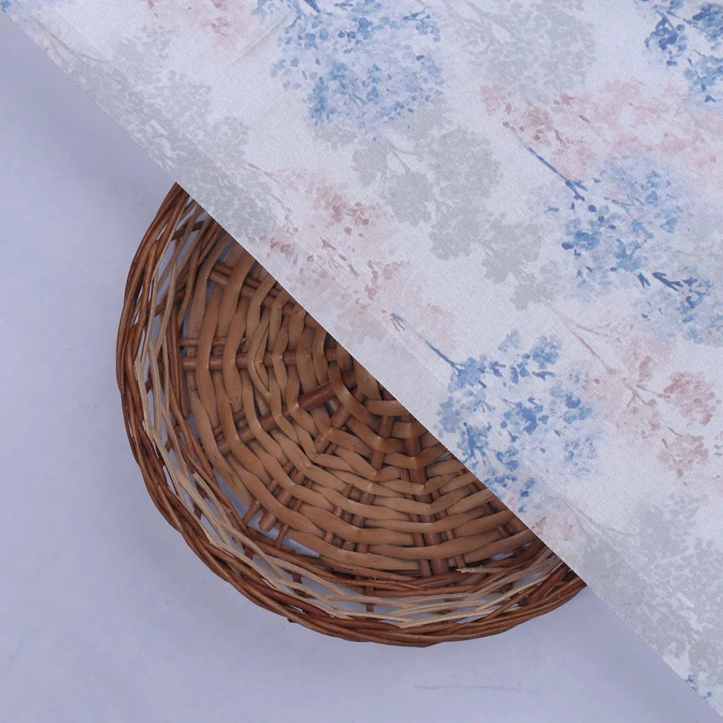 Blue and Pink Trees on White Satin Fabric – 0l2a8382copy