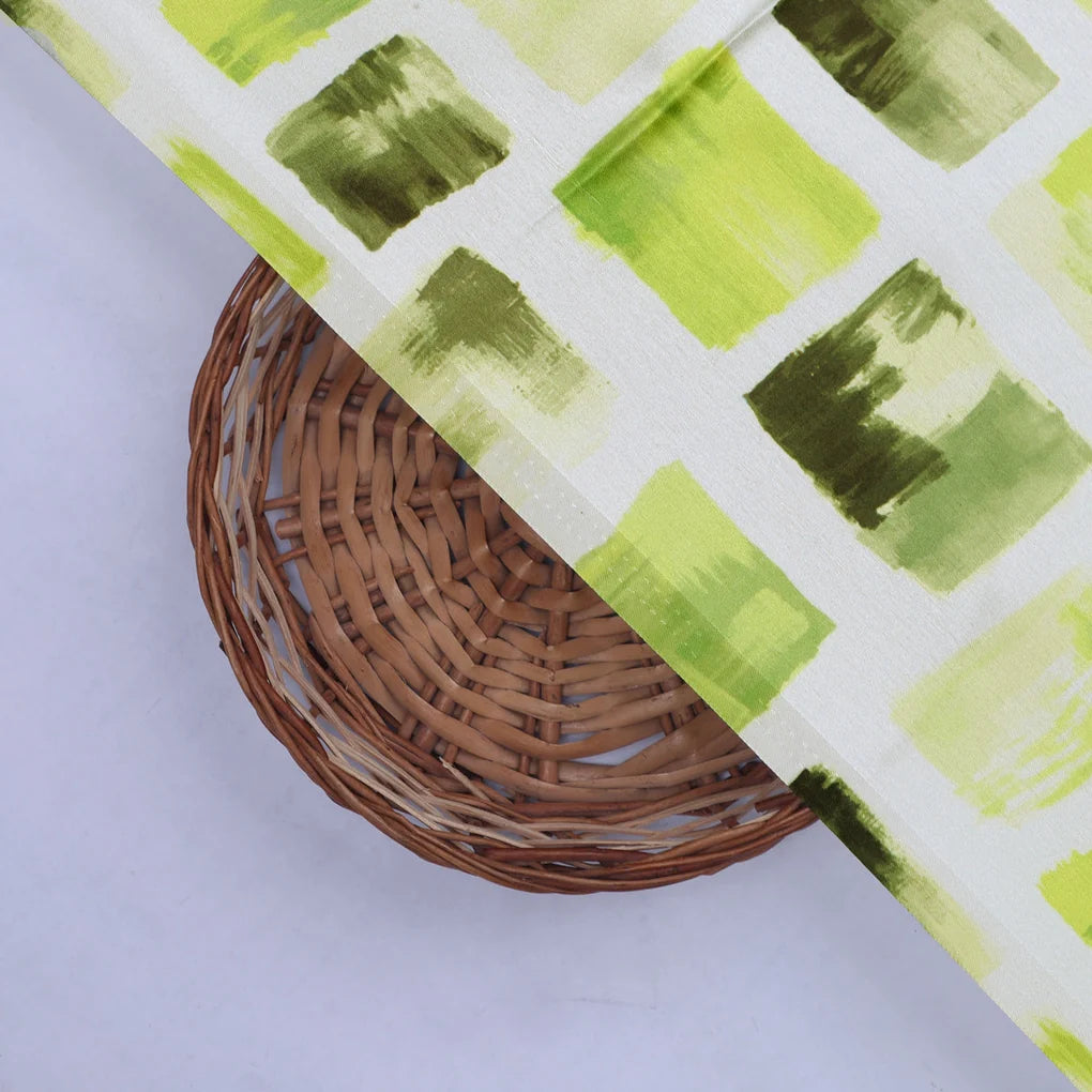 Abstract Green Squares Printed Japan Satin Fabric – 0l2a8387copy