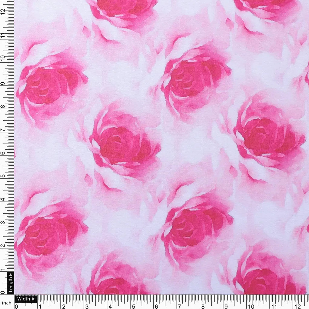 Pink Roses Printed Japan Satin Fabric – 0l2a8407copy