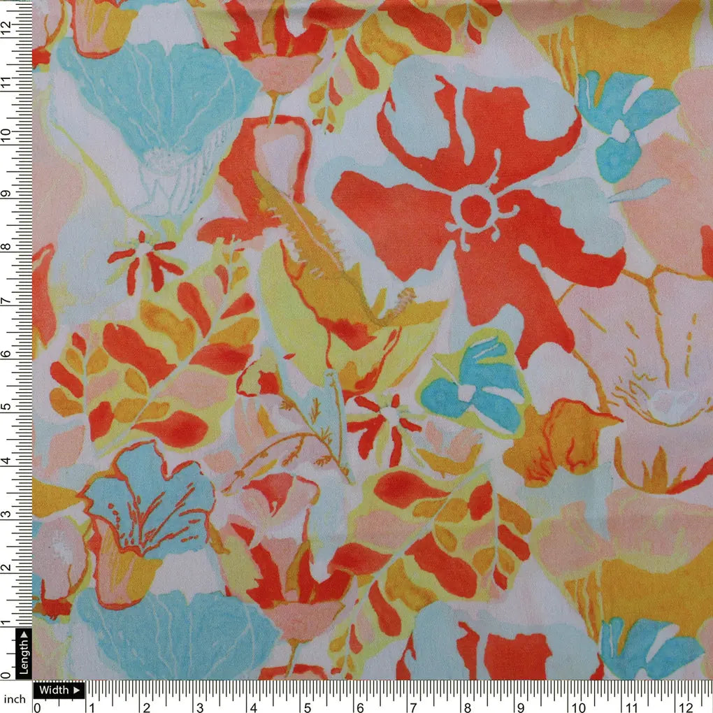 Abstract Floral Print Satin Fabric – 0l2a8417copy