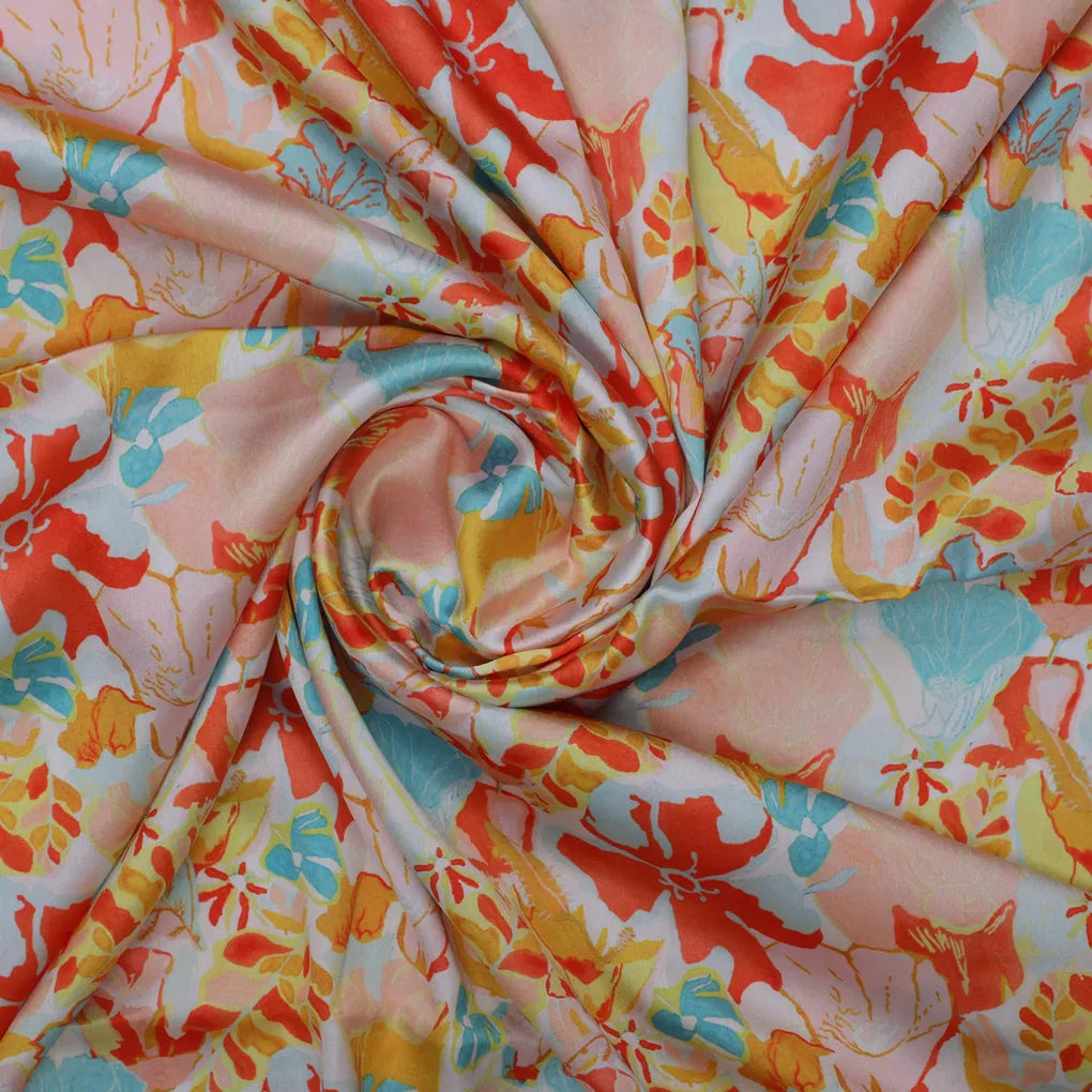 Abstract Floral Print Satin Fabric – 0l2a8418copy