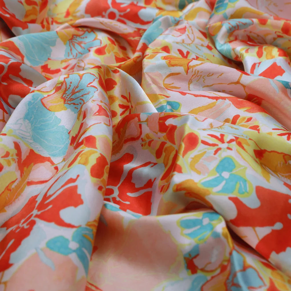 Abstract Floral Print Satin Fabric – 0l2a8420copy