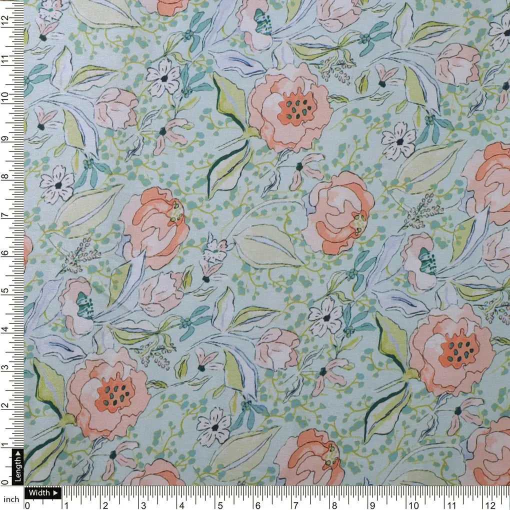 Blooming Peonies in Pastel Paradise Japan Satin Fabric – 0l2a8423copy