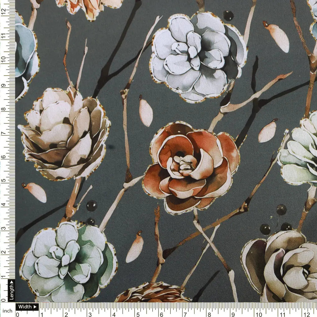 Grey Floral Print Satin Fabric – 0l2a8428copy