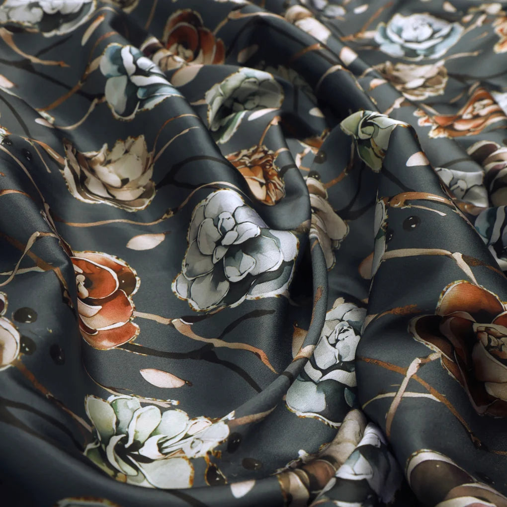 Grey Floral Print Satin Fabric – 0l2a8430copy